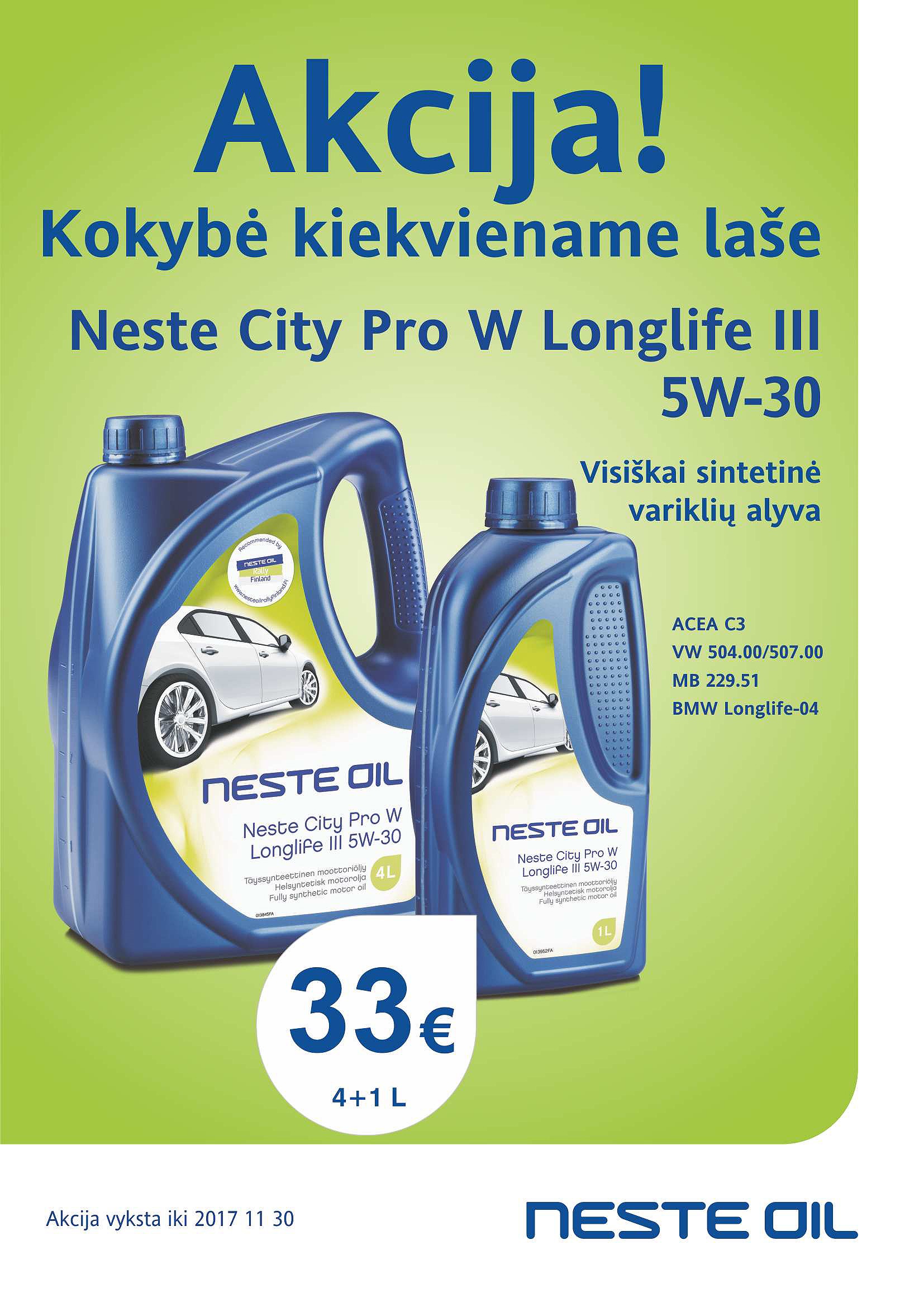 Neste City Pro W Longlife 5W-30 4+1L akcija